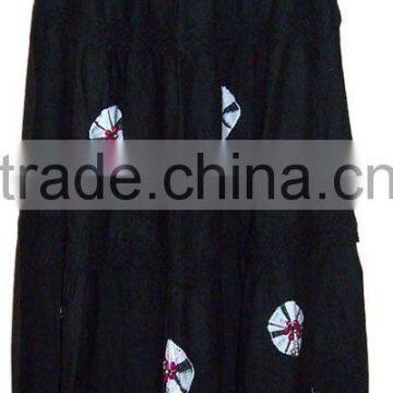 100% cotton printed long skirt