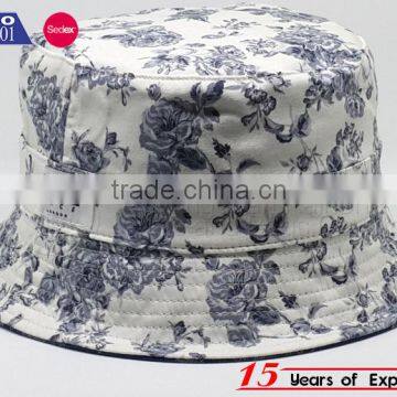 Floral Reversible Bucket Hat and Cap