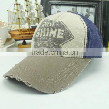 2016 100% Cotton Custom Distressed Washed Caps and Hats photo-3