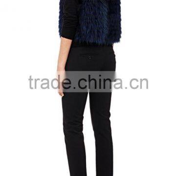 New Style Fashion Women Dyed Raccoon Fur Vest Customized photo-5
