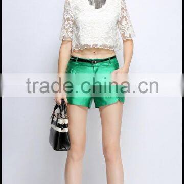 Latest Summer Girls Sexy Lace Crop Top Design Wholesale Price photo-3