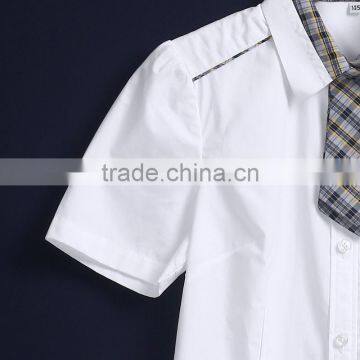 Guangzhou Manufacture Classic Summer School White Dress Shirt photo-4