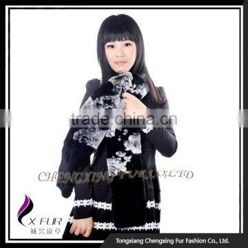 CX-S-164C High Quality Fashion Lady OEM Real Fur Scarf And Shawl 2016 For Promotional photo-4