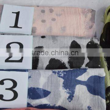 Fashion New Summer Lady Print Floral Dot Rayon 100%viscose Hot Scarf photo-4