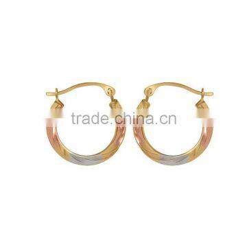 Imitation Gold Plated Artificial Hoop Earrings