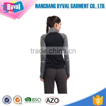 Wholesale Seamless Women Half Zip Long Sleeve Shirts photo-4