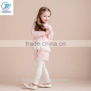 2017 Spring Girls 2pcs Set Of t Shirt And Short Pants With Legging Children Clothing Jacquard t Shirt With Pleated Hem photo-4