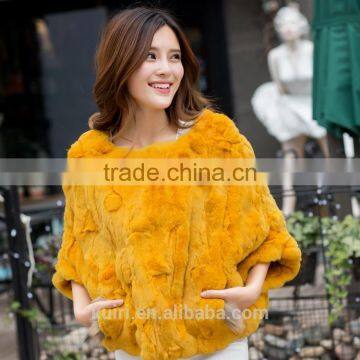Natural Real Rex Rabbit Fur Pure Color Coat Pullover Women Winter Natural Fur Coats Outerwear photo-2