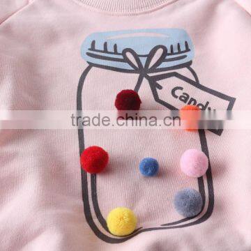 S33021W Kids Baby Girls Spring Fancy Swearshirt Long Sleeves Pullover Tops photo-4