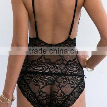 Runwaylover 500 Ladies Sexy Ladies Deep V-neck Sexy Ladies Bodysuit photo-3