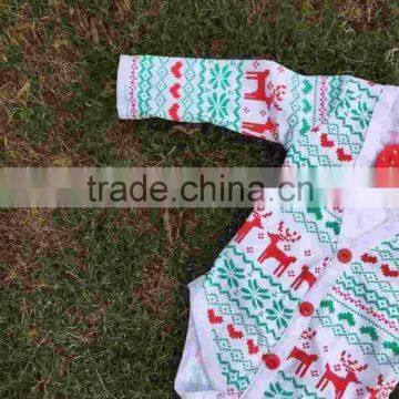 Christmas Baby Cardigans for Boys Baby Clothes Christmas Romper Long Sleeve Elk Reindeer Red Bowknot Romper Hot Sale Baby Romper photo-3