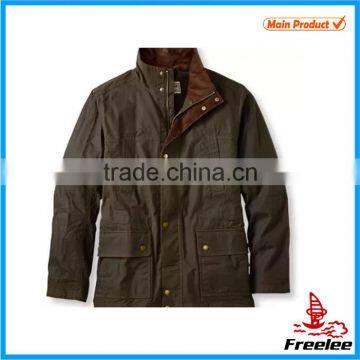 Brand men casual waxed cotton jacket