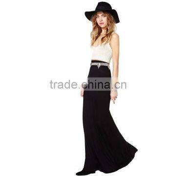 Guangzhou Long Black Knitted Cotton Skirt Models for Women photo-3