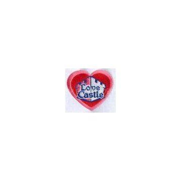 Embroidered digitized on polyester / spandex, four colors and 2.5 inch w for hats and bags
