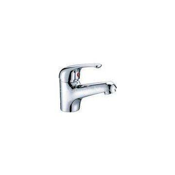 Deck Mounted Single Lever Mixer Taps , Chrome Single Handle Basin Faucet