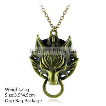 3.9*4.9CM Bronze Color Final Fantasy Dragon Anime Choker Alloy Necklace 10pcs/set