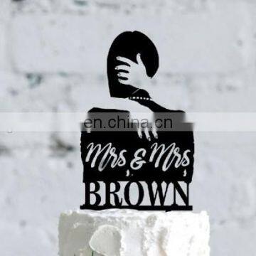 Mrs. Mrs. Lesbian Couple Love LGBT Wedding Cake Topper