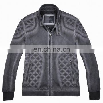 2015 last fashion spring handsome motrocycling man leather jacket