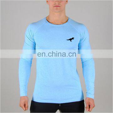 mens 180gsm printed long sleeve raglan gym t-shirt