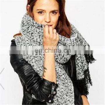 winter new women fashion knit tassel blanket scarf wholesale