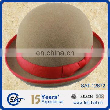 quality hot sell 100% Austrilian wool felt bowler hat