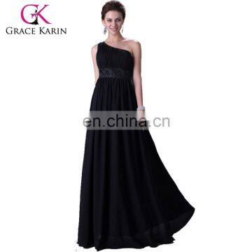 Hot Sale Women One Shoulder Long Bridesmaid Dress Grace Karin Chiffon Colorful Cheap Evening Dresses China Alibaba CL4107