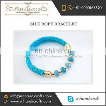 Elegant Sky Blue Color Rope Bracelet for Sale Price