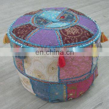 fabric pouf ottoman