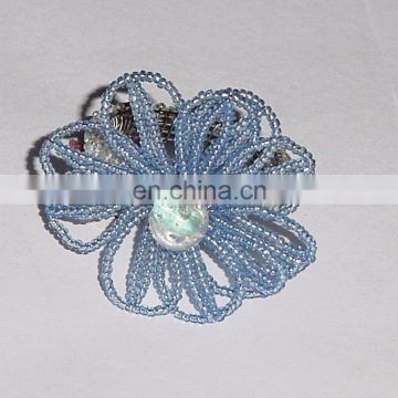 Floral Blue Beads Napkin Rings