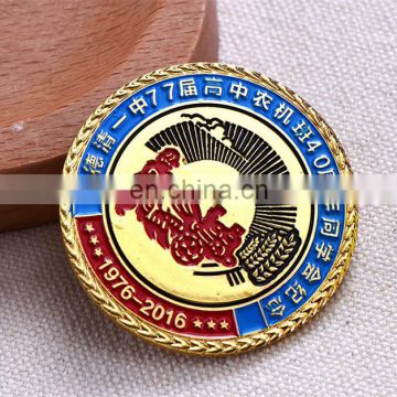 enamel stainless steel custom metal badge pin button metal hot sale team logo badge