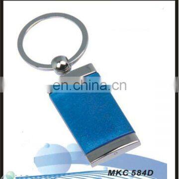 Cheap promotional kirsite rectangle metal keyring