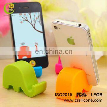 Colorful Cute Mini Elephant Soft Silicone Cell Phone Holder for Phone Stand