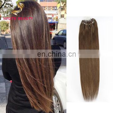 Youth Beauty Hair 2017 top quality 8A brazilian human hair micro ring hair extension in silky staright wholesale price