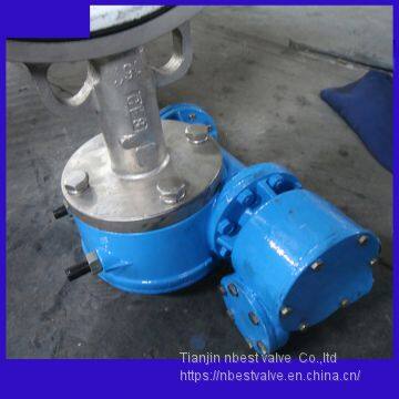 D371FP-10P DN350 All Stainless Steel PTFE Seat Wafer Butterfly Valve With Double Grade Worm Gear photo-2