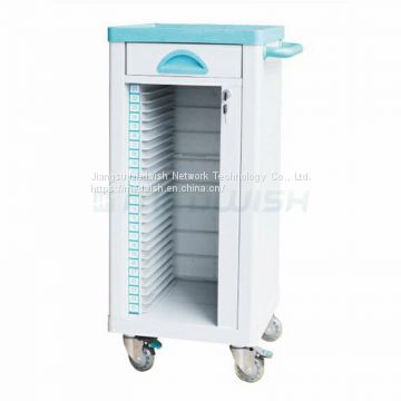 AG-CHT004 Mobile Hospital Furniture Medical Patient Record File Trolley For Sale