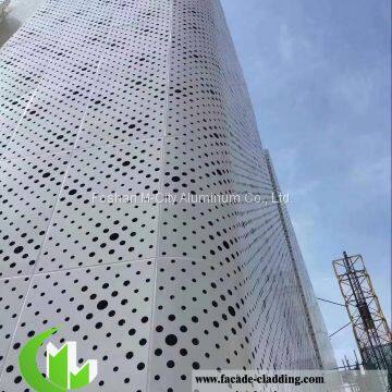 China factory 2mm aluminum facade sheet perforated panel metal cladding supplier