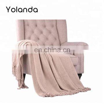 Hot Sale Ultra Soft Knitted Throw Blanket
