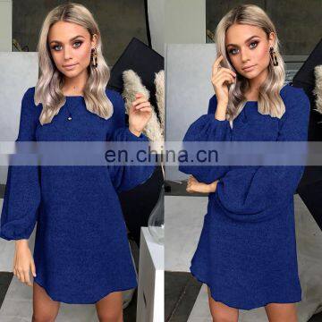 LAITE D2133 Autumn Women Casual Dresses Ladies Knitted Sweater Dresses Women Plus Size Dress photo-7