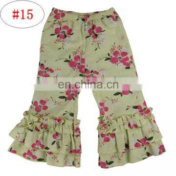 Kids Girls Bell Bottom Flare Pants Wide Leg Pants Printed Floral Flare Palazzo Pant Trousers 20colors 5 Size Free Shipping photo-5