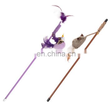 Wholesale Manufacturers Catnip Wooden Wand Set Wand Cat Teaser Stick Toy Collection