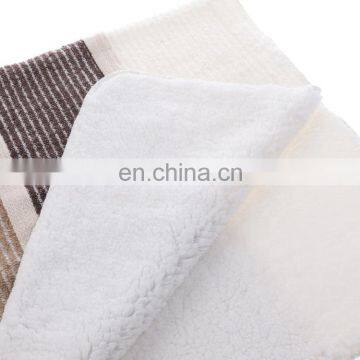 Grade A Grade and Spring/Autumn Season Home Use Korean Style Striped Blankets for Winter Double Layer photo-6