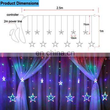 Christmas Led String Lights Star on Window Curtain Indoor Tree Decoration Halloween Wedding Light photo-2