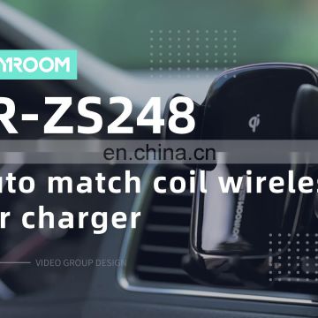 JOYROOM 2020 New Arrival Car Holder Wireless Charger Auto Lock Universal Car Air Vent Mount Phone Holder