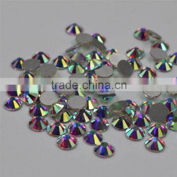 Top Quality Very Bright Nail Crystal Rhinestone Crystal AB Clour Silver Back Non Hot Fix Rhinestones photo-3