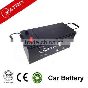 High capacity Car batteries 12V 150AH mf rechargeable lead acid battery