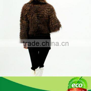 Newest Style Warm Red Pretty Elegent Women Real Raccoon Dog Fur Vest On Sale