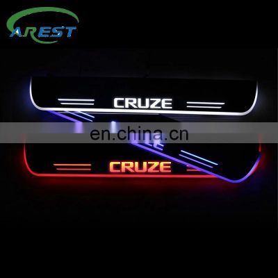 Carest LED Door Sill Streamed For CHEVROLET CRUZE 2000-2008 Scuff Plate Acrylic Door Sills Car Sticker Accessories