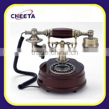 Landline old style antique wooden telephone