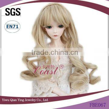 long nice doll golden golden loose wavy bjd doll wig