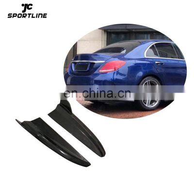 JCSPORTLINE Carbon Fiber W205 C63 Rear Splitter Apron for Mercedes Benz C class W205 C63 Sedan 2015 - 2019